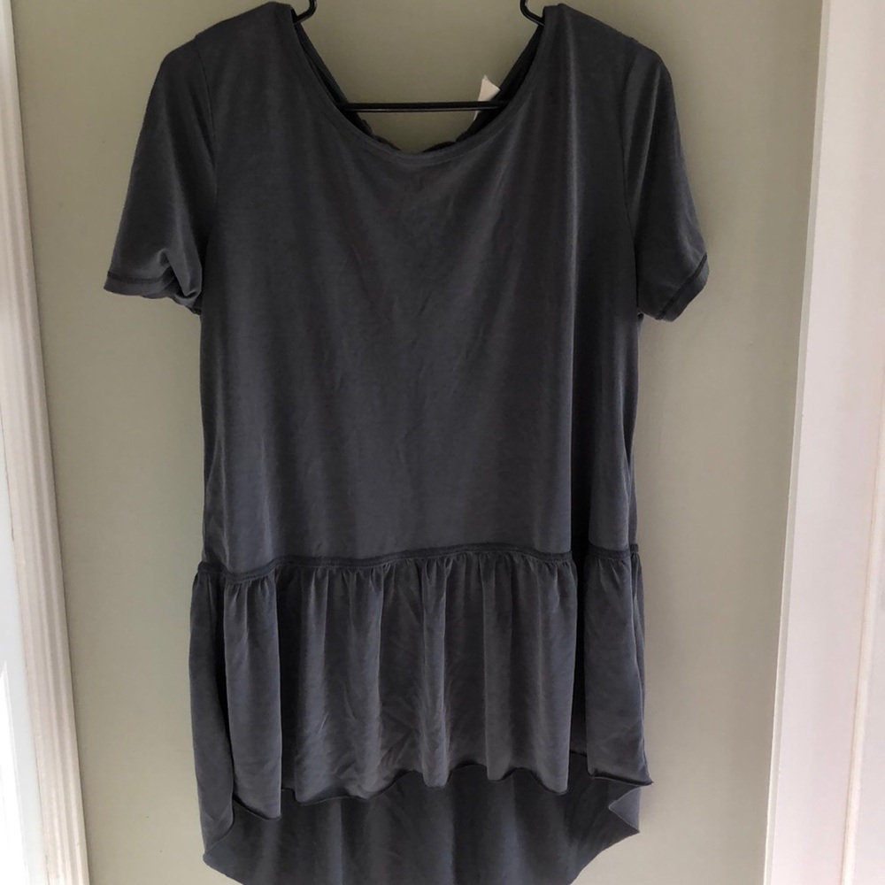 Charcoal grey tunic top